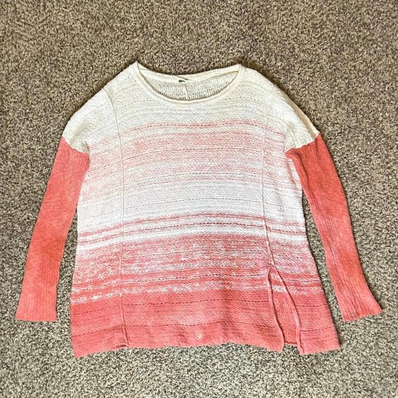 3XL Women's 2 Tone Orange/Beige Pullover Sweater - Picture 1 of 7